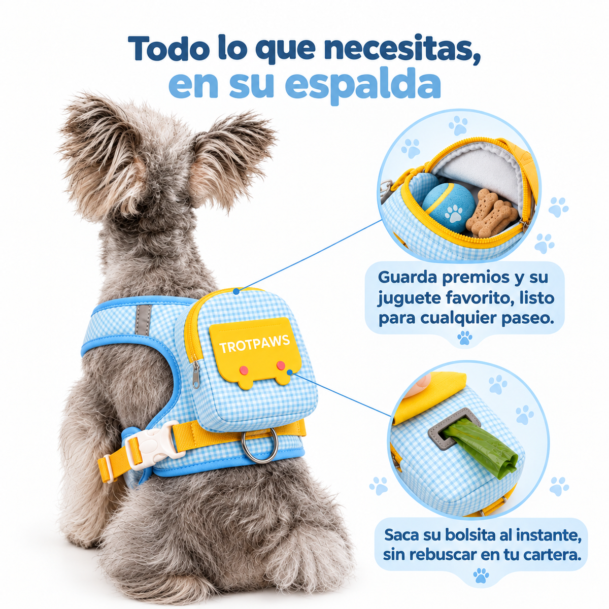 Mochila adorable para perro